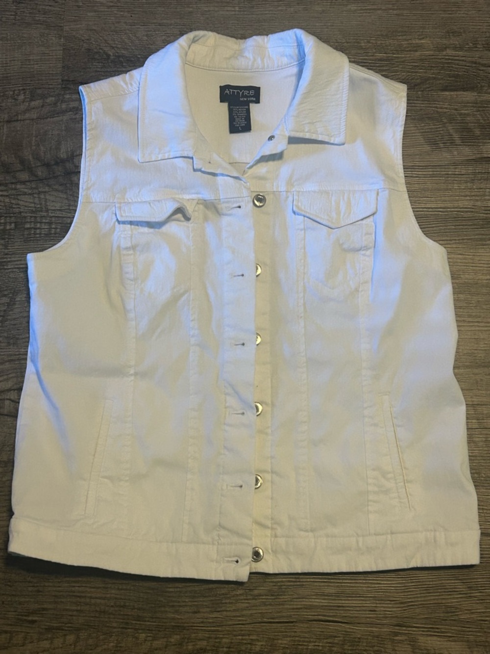 Attyre Newyork White Denim Jacket - Picture 4 of 4